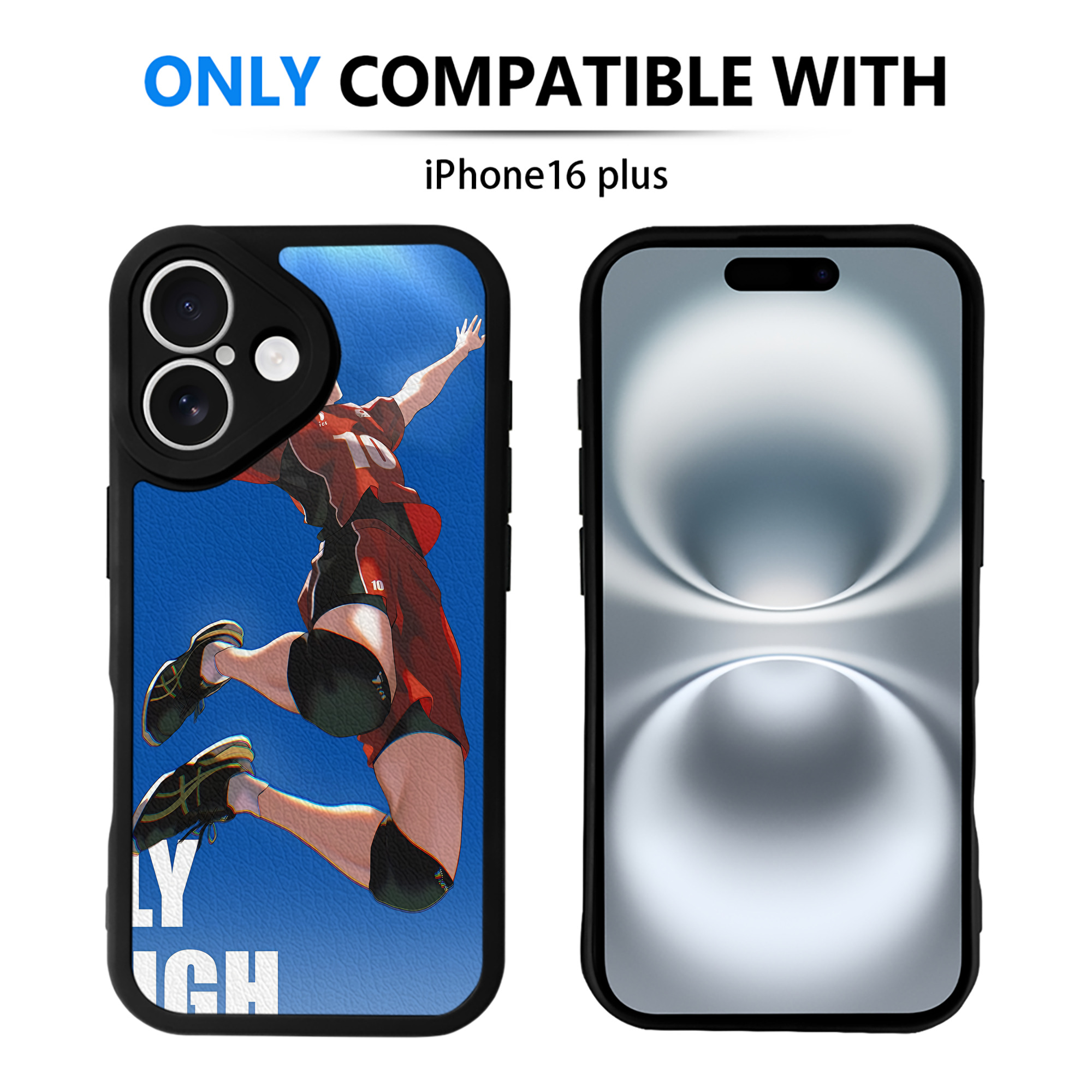 （画像用） ハイキュー!! Haikyu!! 【iPhone 16シリーズ対応】シリコンスマホケース（レザー調） 材質：シリコン